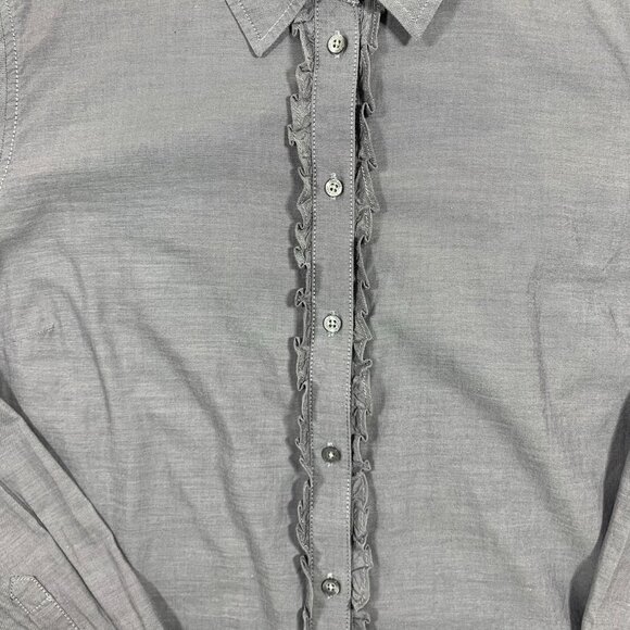 Tommy Hilfiger women's long-sleeve grey  button-down shirt size xl - Picture 15 of 16